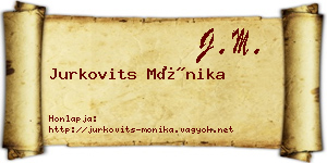 Jurkovits Mónika névjegykártya