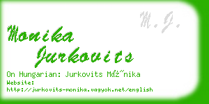 monika jurkovits business card